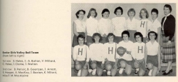1958 - 59, Senior Girls Volleyball
