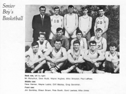 1964 - 65, Senior Boys Basketball