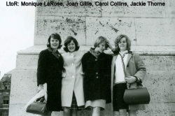 1965 - School Trip to Paris - Girls by monument