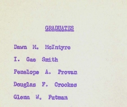 1960 May 13 Graduation Banquet Graduates