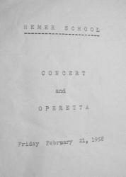 1958 - Hemer School concert and operetta - 1