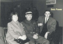 Bob Power with his parents, returning to Canada
