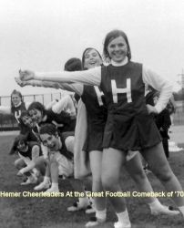Hemer Cheerleaders at the Great Football Comeback of 1970