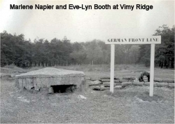 Marlene Napier and Eve-Lyn Booth at Vimy Ridge
