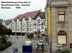 1993 Bahnhofstrasse from site of Grenzhauser Cafe, Iserlohn