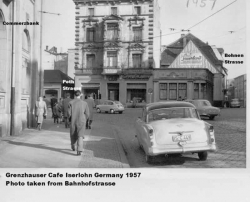 1957 Grenzhauser Cafe, Iserlohn, Photo taken from Bahnhofstrasse