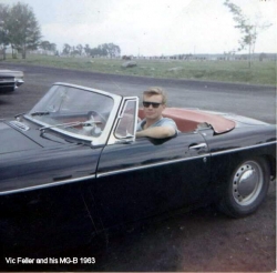 1963 Vic Feller and his MGB