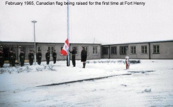 1965 February Canadian Flag being raised for the first time at Fort Henry