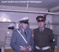 Claude Gauthier and a German MP Staff-Sergeant