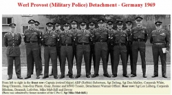 1969 Werl Provost (Military Police) Detachment