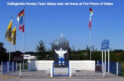 Fort Prince of Wales Deilinghofen Hockey Team Statue near old arena
