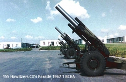 1967 CO's Parade 1 RCHA 155 Howitzers