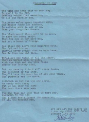 1967 - 70 Poem Farewell to SSM