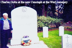 Charles Gutta at the new Cenotaph at the Werl Cemetary