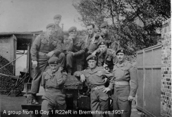 1957 Bremerhaven A Group from B Coy 1 R22eR
