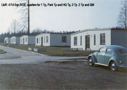 L to R 4 Fd Sqn RCE, Quarters for 1 Tp, Park Tp and HQ Tp, 3 Tp 2 Tp and QM