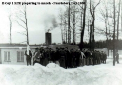 1956 1 RCR B Coy Paardeberg Day, Preparing to March