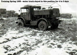 1956 Spring Training, Water truck stayed in this position 4 - 5 days