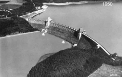 1950 Mohnesee (Moehnesee) Dam Aerial View