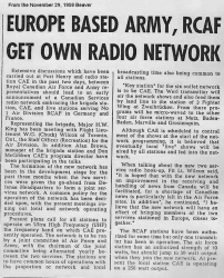 Newspaper article about Radio CAE - 1958