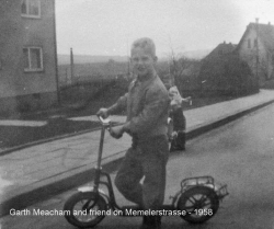 1958 - Garth Meacham and friend on Memelerstrasse 