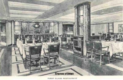 Empress of Britain - First Class Restaurant